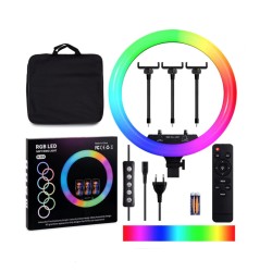 RINGLIGHT STAND MJ45 WITH PHONE HOLDER AND TRIPOD 18.0" BLACK RINGLIGHT STAND MJ45 WITH PHONE HOLDER AND TRIPOD 18.0" BLACK